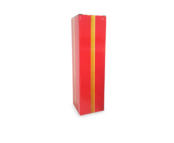 Caixa Papelão para Garrafa – Laço Dourado