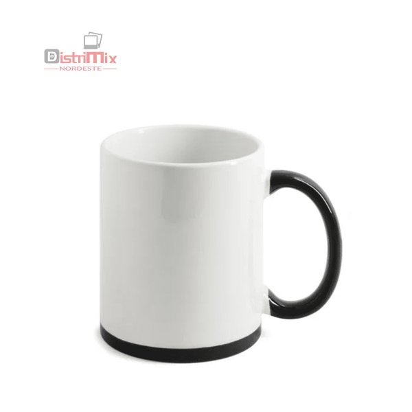 Caneca de Cerâmica Alça e Base 325ml – Preto