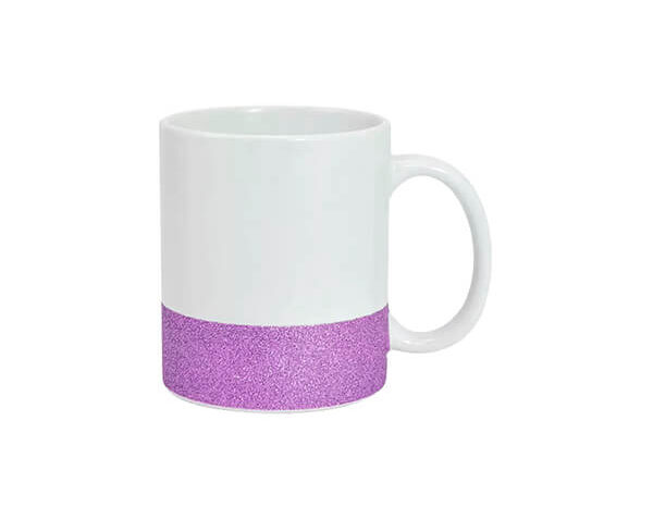 Caneca de Cerâmica Base Glitter 325ml – Lilás