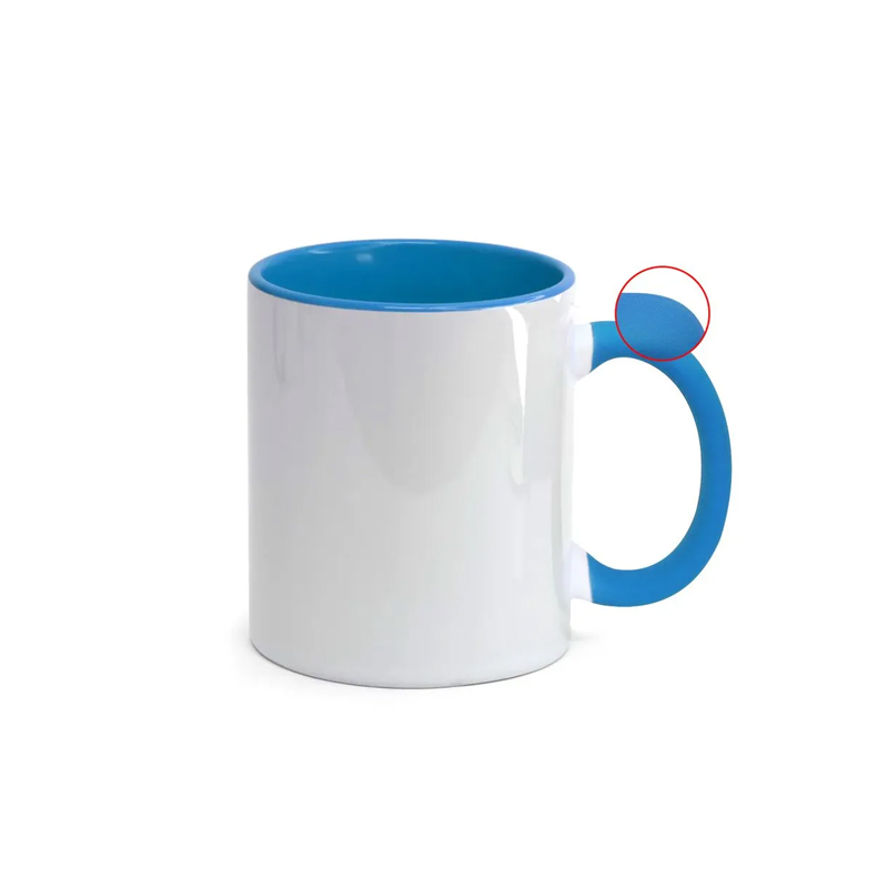 Caneca de Cerâmica com Alça Soft e Interior Colorido 325ml – Azul BB