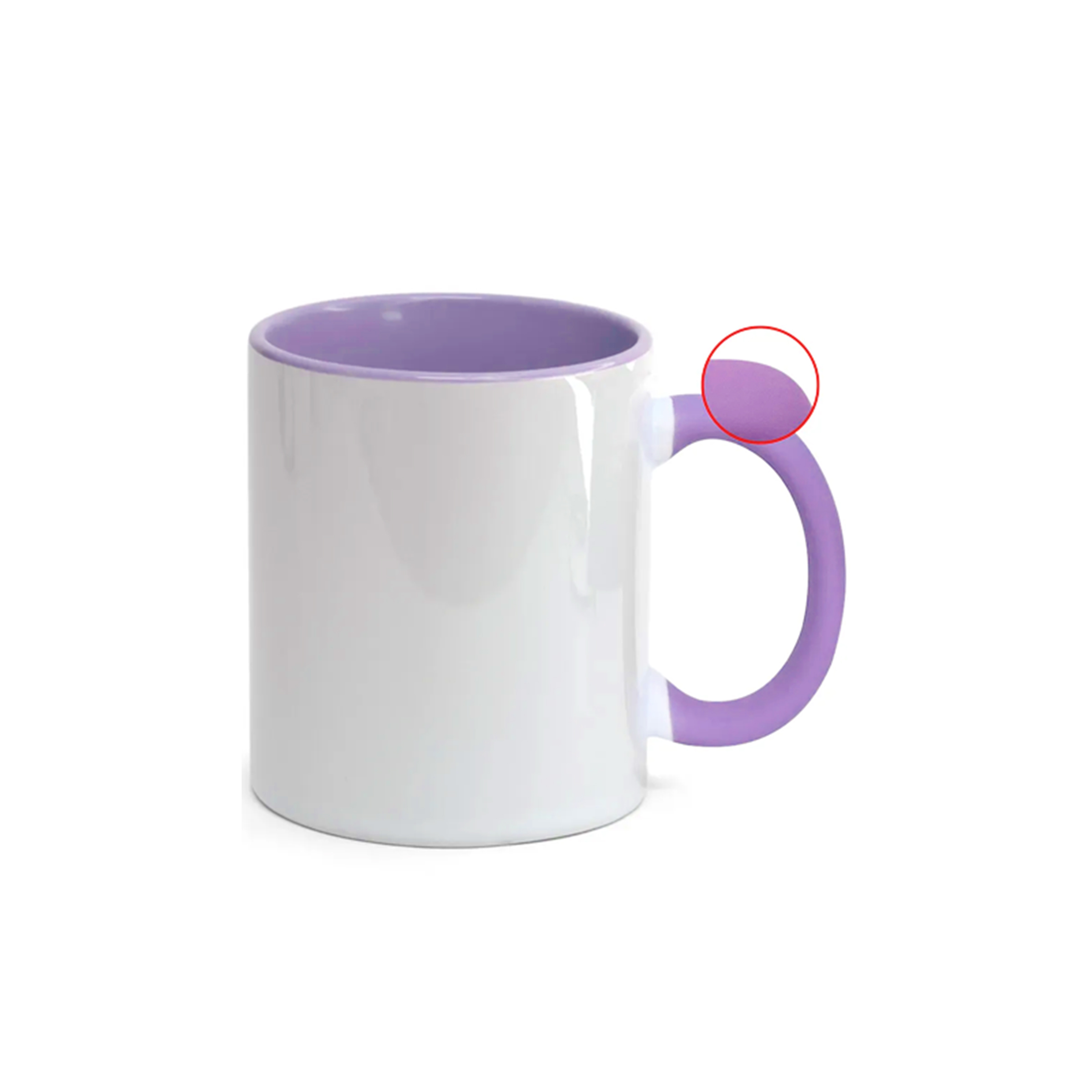 Caneca de Cerâmica com Alça Soft e Interior Colorido 325ml – Lilás