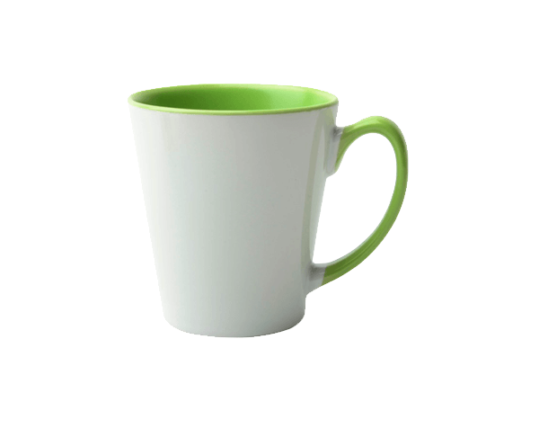 Caneca de Cerâmica Cônica Interior Colorido 354ml – Verde