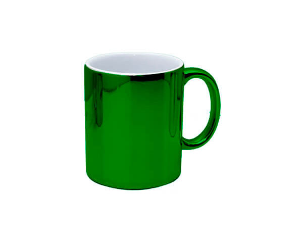Caneca de Cerâmica Cromada 325ml – Verde