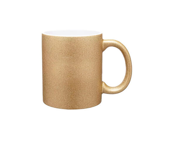 Caneca de Cerâmica Glitter 325ml – Bronze