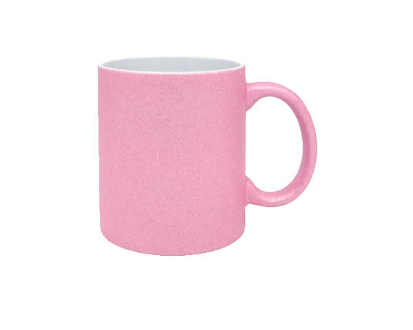 Caneca de Cerâmica Glitter 325ml – Rosa claro