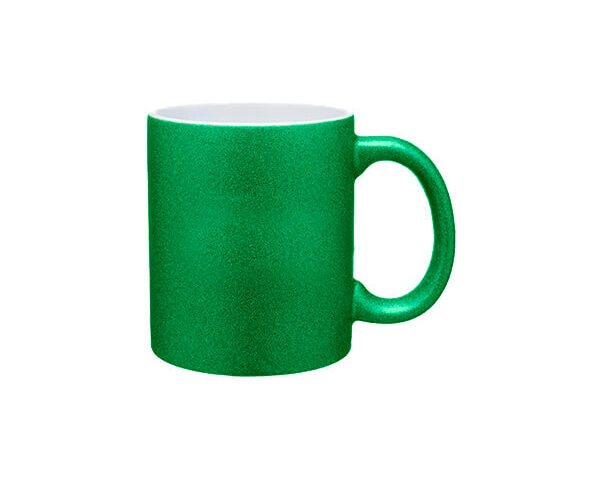 Caneca de Cerâmica Glitter 325ml – Verde