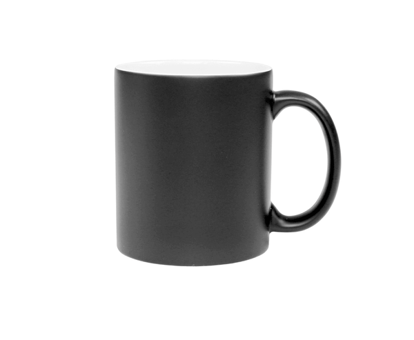 Caneca de Cerâmica Mágica Fosca 325ml – Preta (Metalnox)