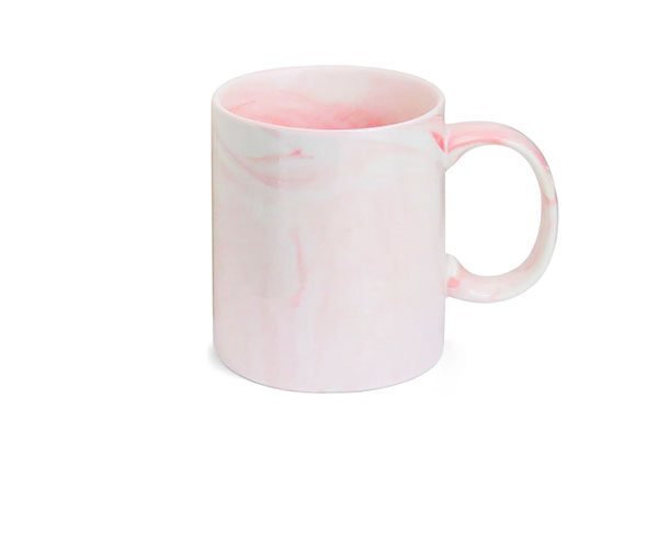 Caneca de Cerâmica Marmore 325ml – Rosa