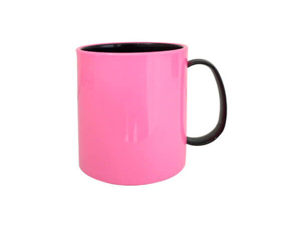 Caneca de Polímero Chiclete 325ml – Alça e interior preto