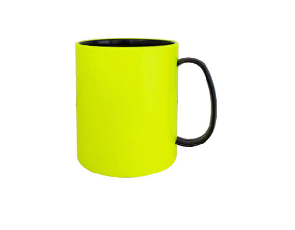 Caneca de Polímero Limão 325ml – Alça e interior preto