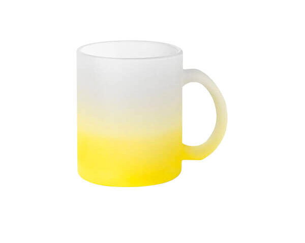 Caneca de Vidro Fosco 325ml – Amarela