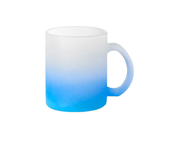 Caneca de Vidro Fosco 325ml – Azul
