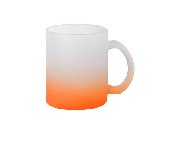 Caneca de Vidro Fosco 325ml – Laranja