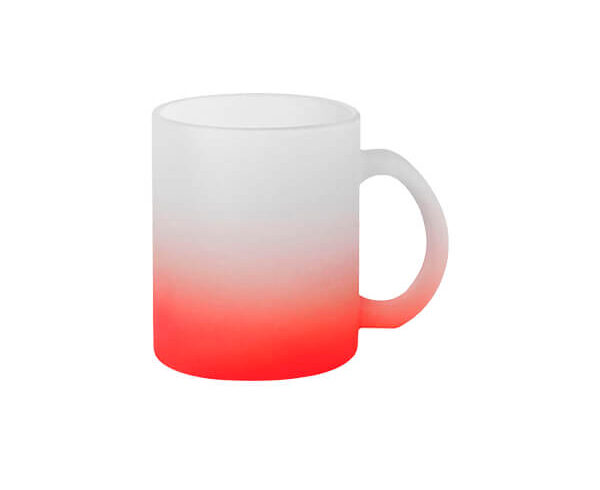 Caneca de Vidro Fosco 325ml – Vermelha