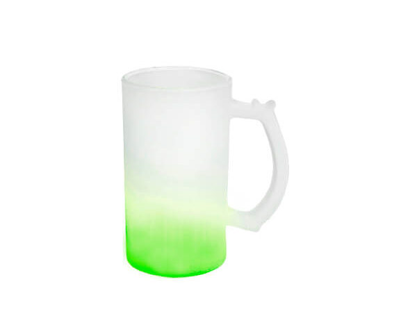 Caneca de Vidro Fosco Degradê 475ml – Verde