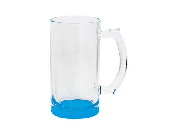 Caneca de Vidro Incolor 475ml – Azul