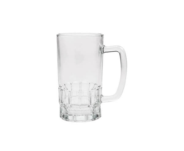 Caneca de Vidro Incolor c/ Detalhe 550ml