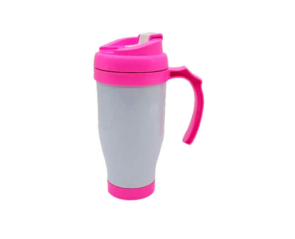 Caneca Semi Térmica de Polímero 475ml – Rosa