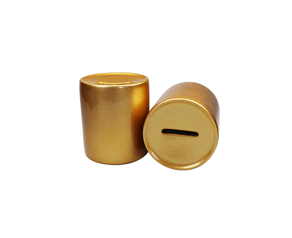 Cofrinho de Cerâmica – Dourado