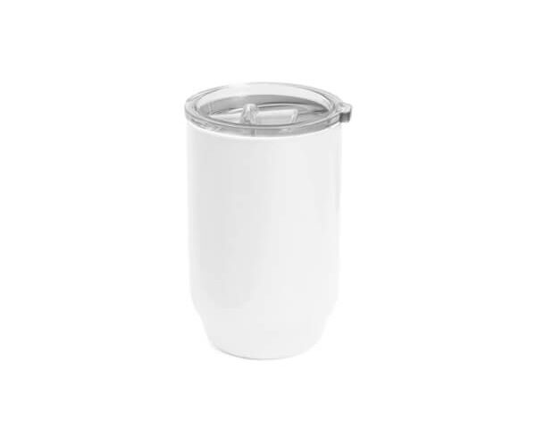 Copo de Polímero com Tampa 450ml – Branco