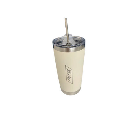 Copo Térmico Inox c/Escova Freezx – Branco 590ml