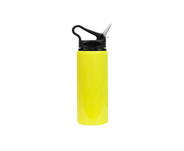 Garrafa de Alumínio Bico Retrátil 600ml – Amarelo