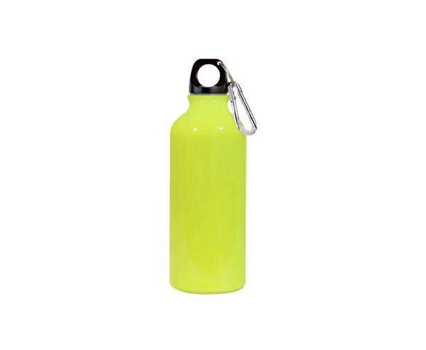 Garrafa de Alumínio Mosquetão 500ml – Amarelo Marca Texto