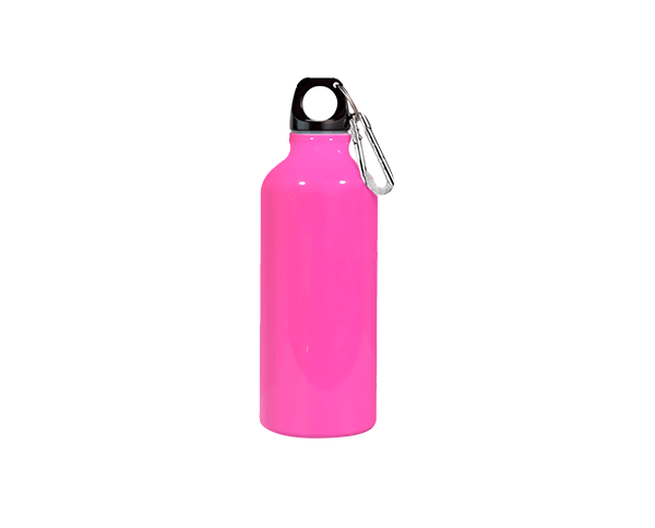 Garrafa de Alumínio Mosquetão 500ml – Rosa