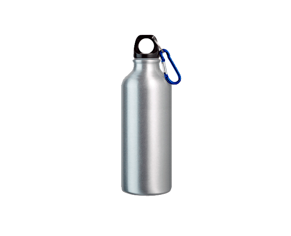 Garrafa de Alumínio Mosquetão 600ml – Prata