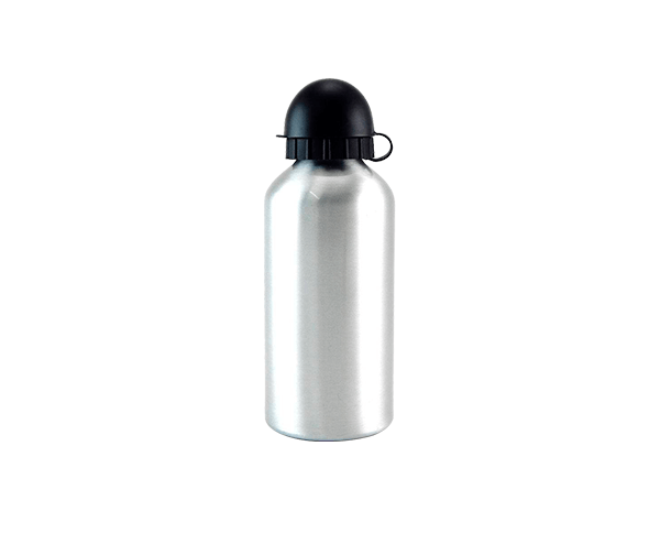 Garrafa de Alumínio Tampa Bola 600ml – Prata