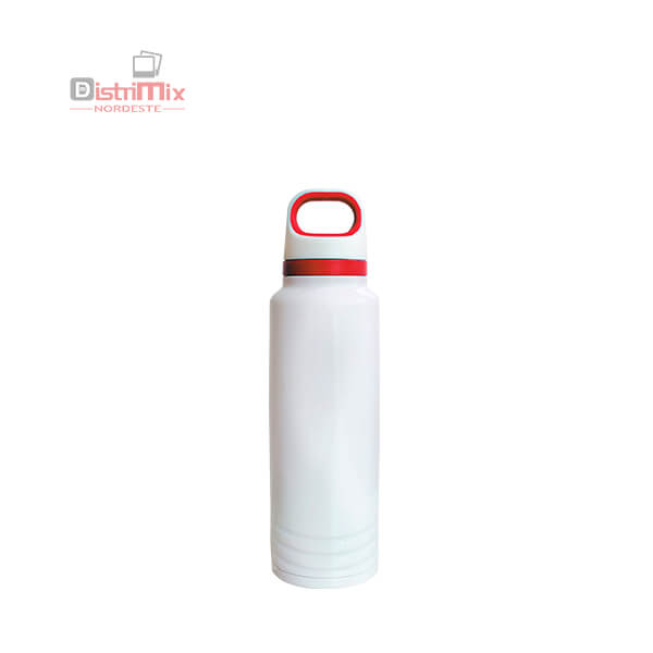Garrafa de Inox 500ml – Detalhe Vermelho