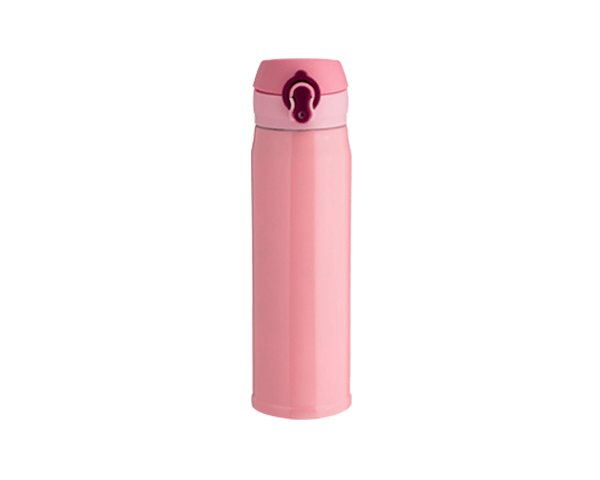 Garrafa de Inox Click 400ml – Rosa Bebê