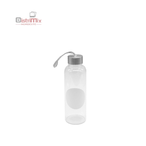 Garrafa de Vidro c/ Tarja Branca 420ml