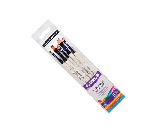 Kit de Pincéis Graduate Chatos 5 unidades – Daler Rowney