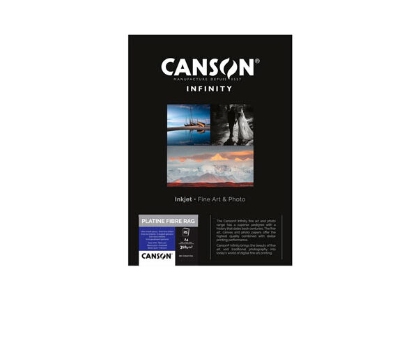 Papel Canson Infinity Platine Fibre Rag 310G A4/25Folhas