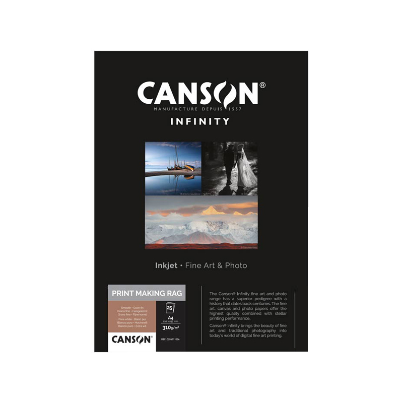 Papel Canson Infinity Printmaking 310G A3+/25Folhas