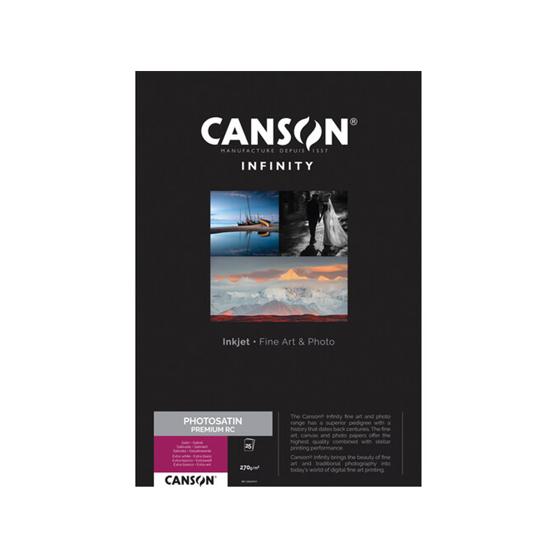 Papel Canson Photosatin Premium RC 310g A3 25folhas