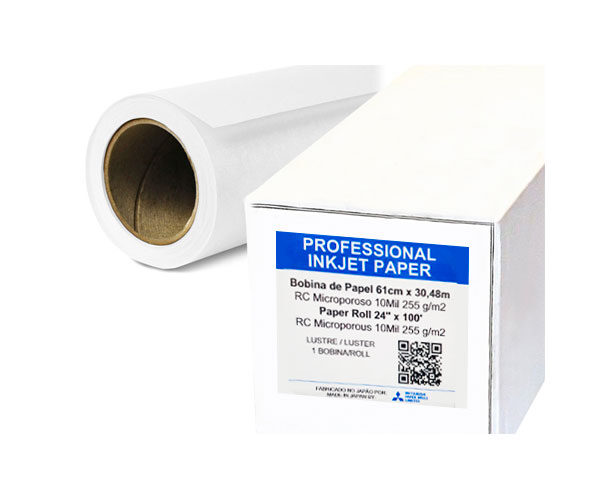 Papel Mitsubishi RC Microporoso Lustre 255g 24″ – 61×30