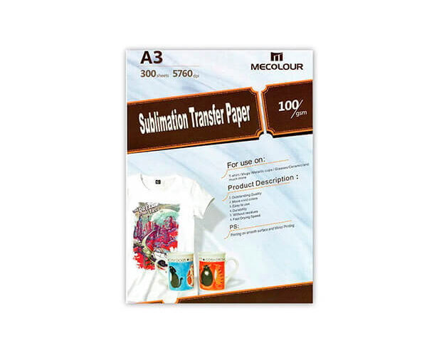 Papel Sublimático A3 100g Mecolour – 50 FLS