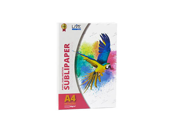 Papel Sublimático A4 100g LiveSub – 100 FLS323