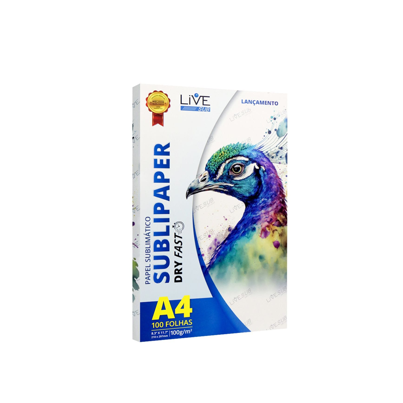 Papel Sublimático A4 100g Sublipaper Dry Fast – 100 FLS
