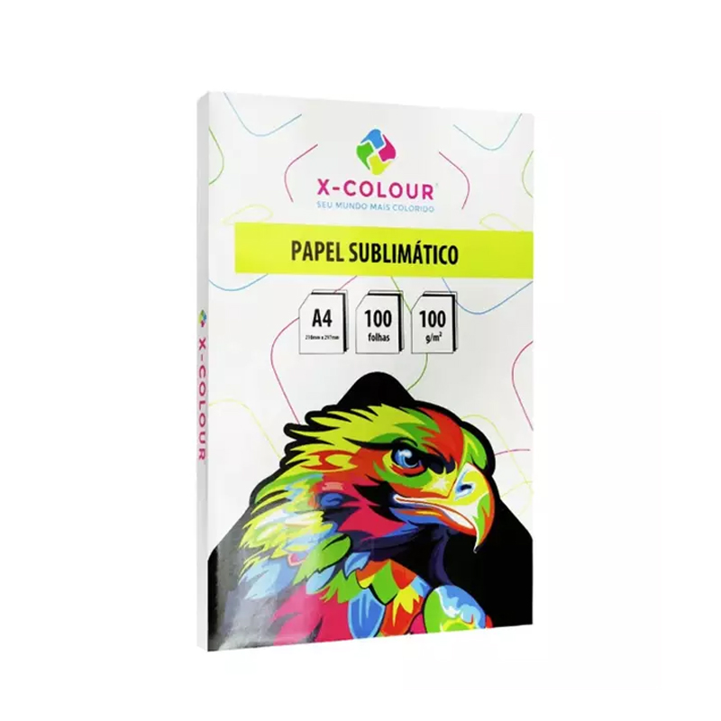 Papel Sublimático A4 100g X-Colour – 100 FLS (Fundo Branco)