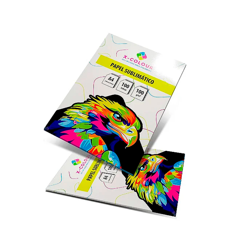 Papel Sublimático A4 100g X-Colour – 100 FLS (Fundo Rosa)