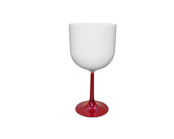 Taça Gin de Polímero 500ml – Base Vermelha Removível